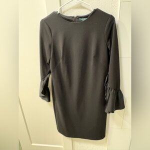 Ralph Lauren black ruffle Sleeve Dress